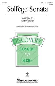 Solfege Sonata Three-Part Mixed choral sheet music cover Thumbnail